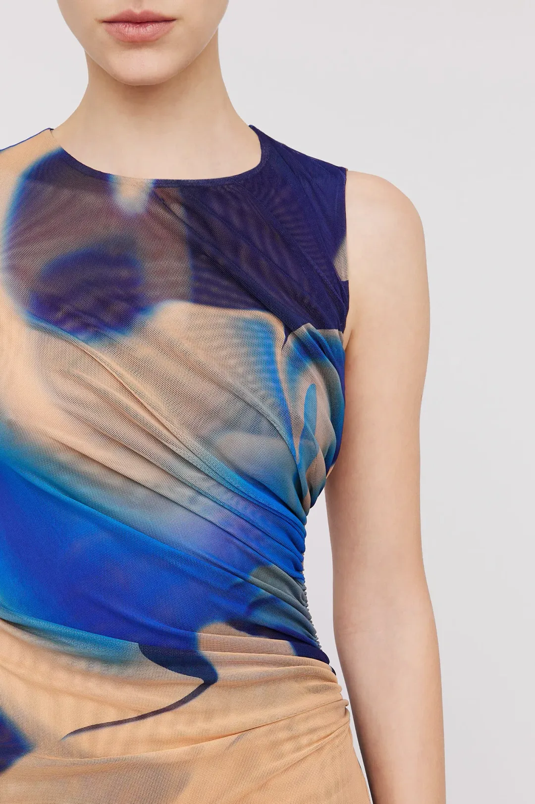 Scanlan Theodore Italian Watercolour Dress Blue Print Size 8 / S for rent on The Volte - main image