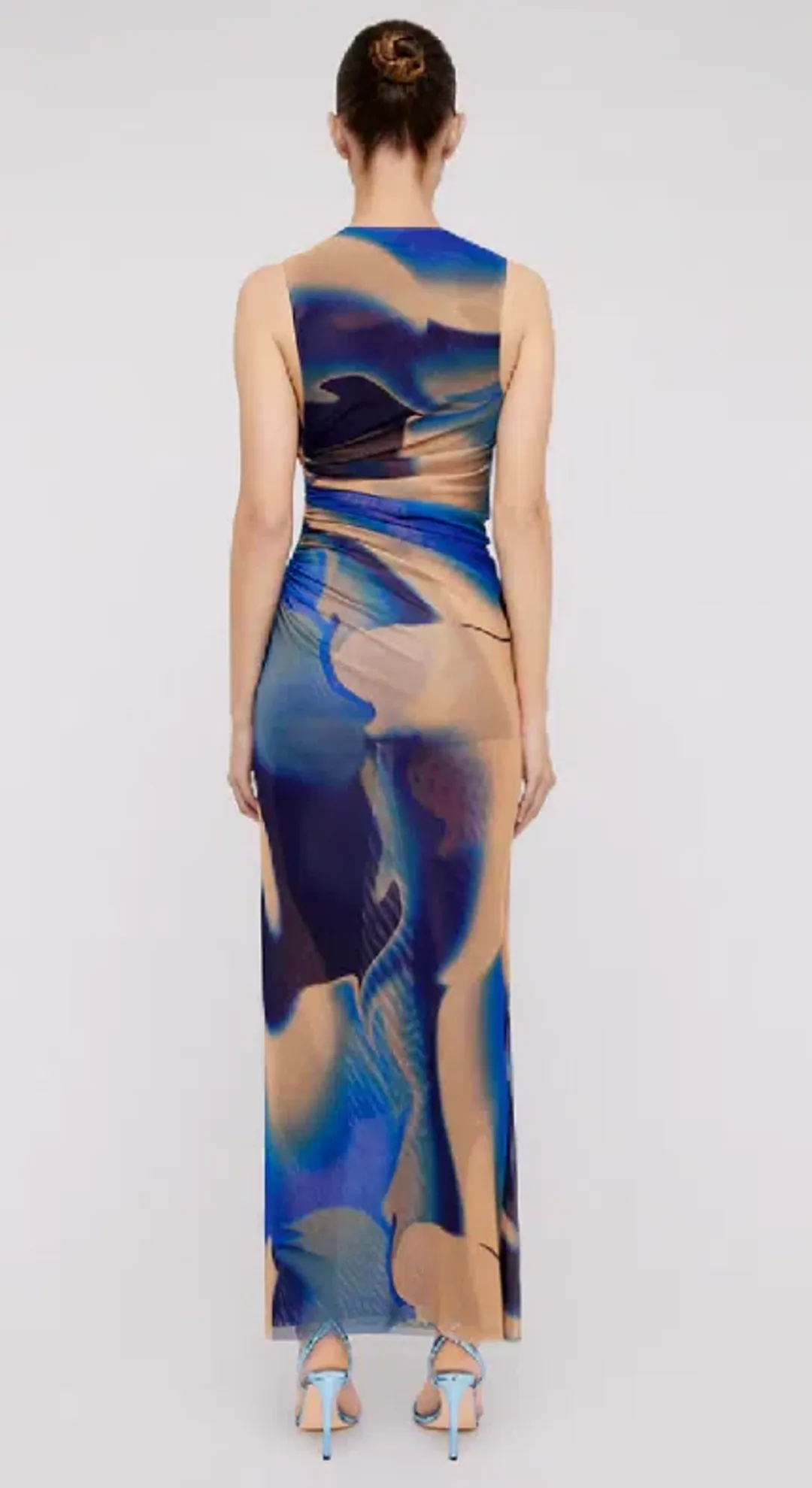 Scanlan Theodore Italian Watercolour Dress Blue Print Size 8 / S for rent on The Volte - main image