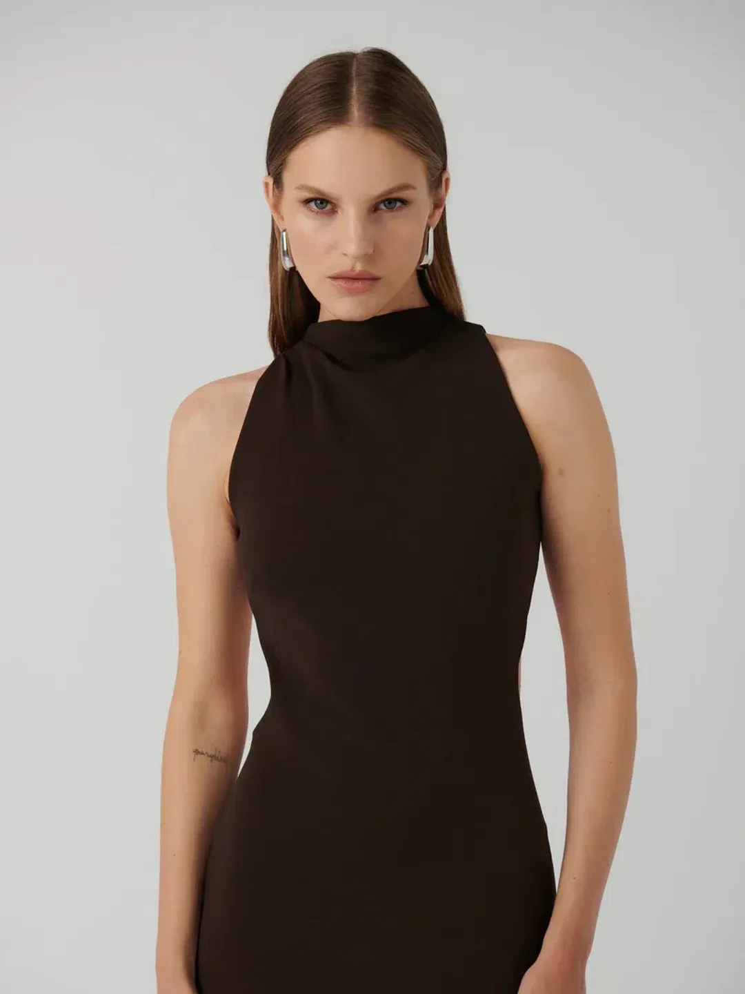 Effie Kats Ambre Gown - Coffee - Size M (10) for rent on The Volte - main image