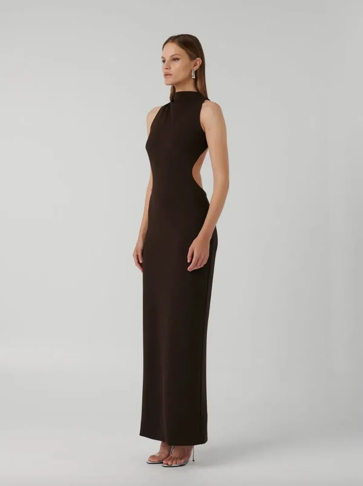 Effie Kats Ambre Gown - Coffee - Size M (10) - Image 3