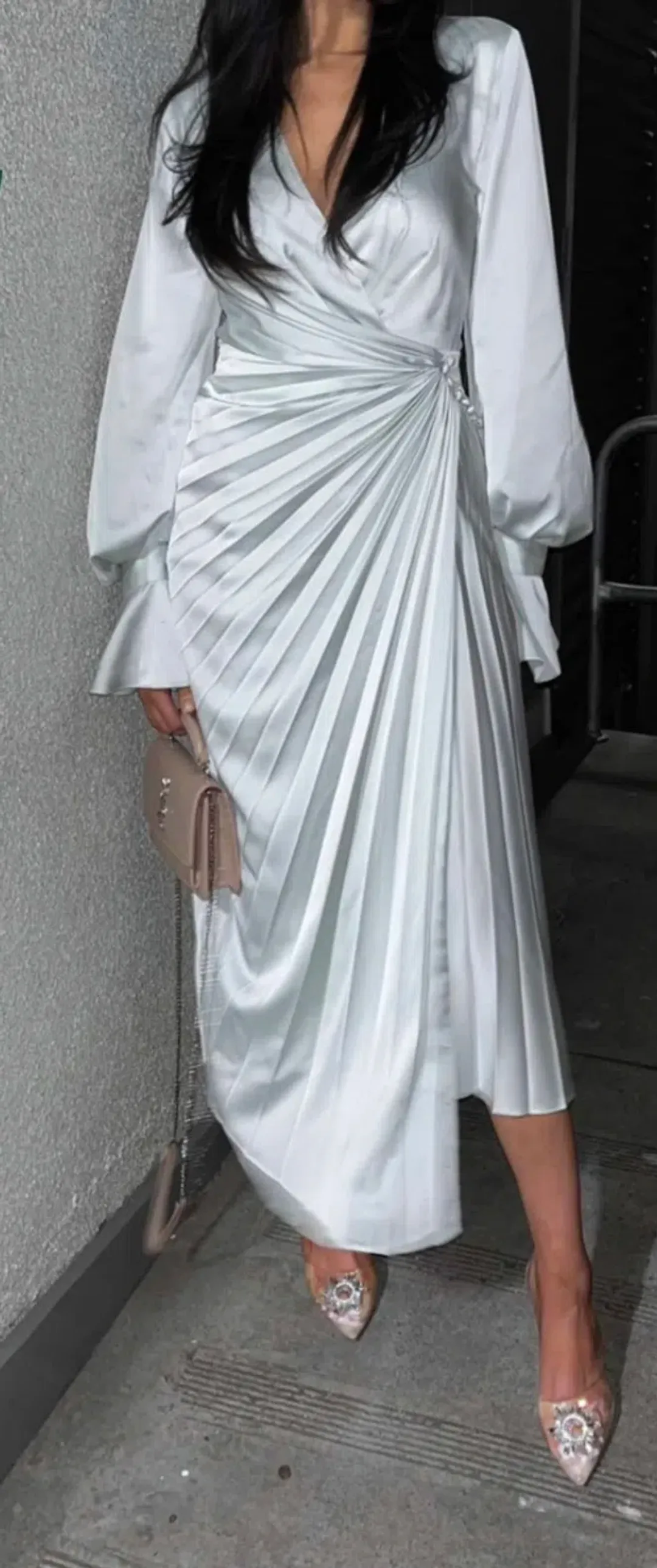 Acler Cresta Midi Dress Apple Size 8 for rent on The Volte - main image