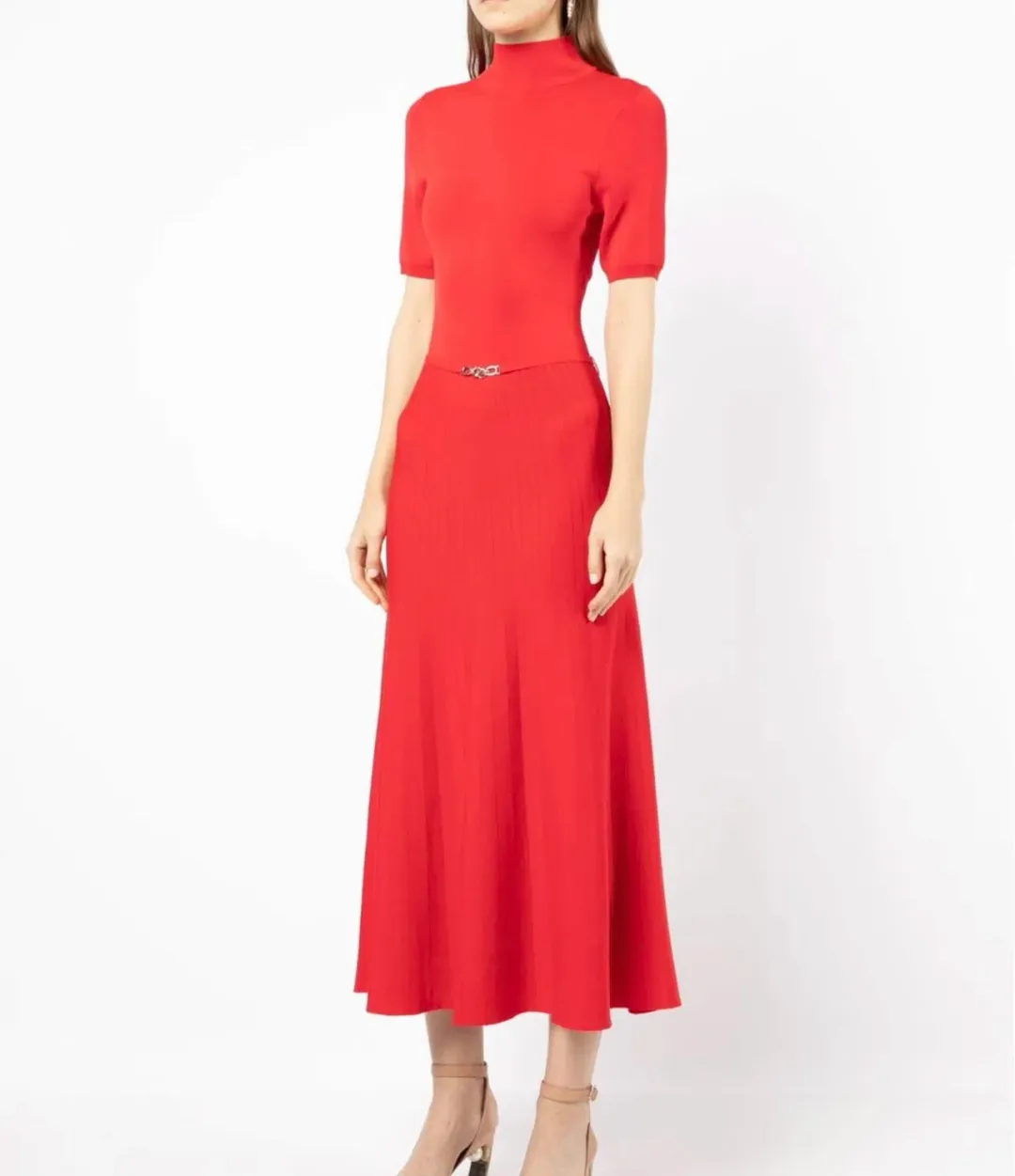 Rebecca Vallance Agnes Knit Dress Red Size 8 for rent on The Volte - main image
