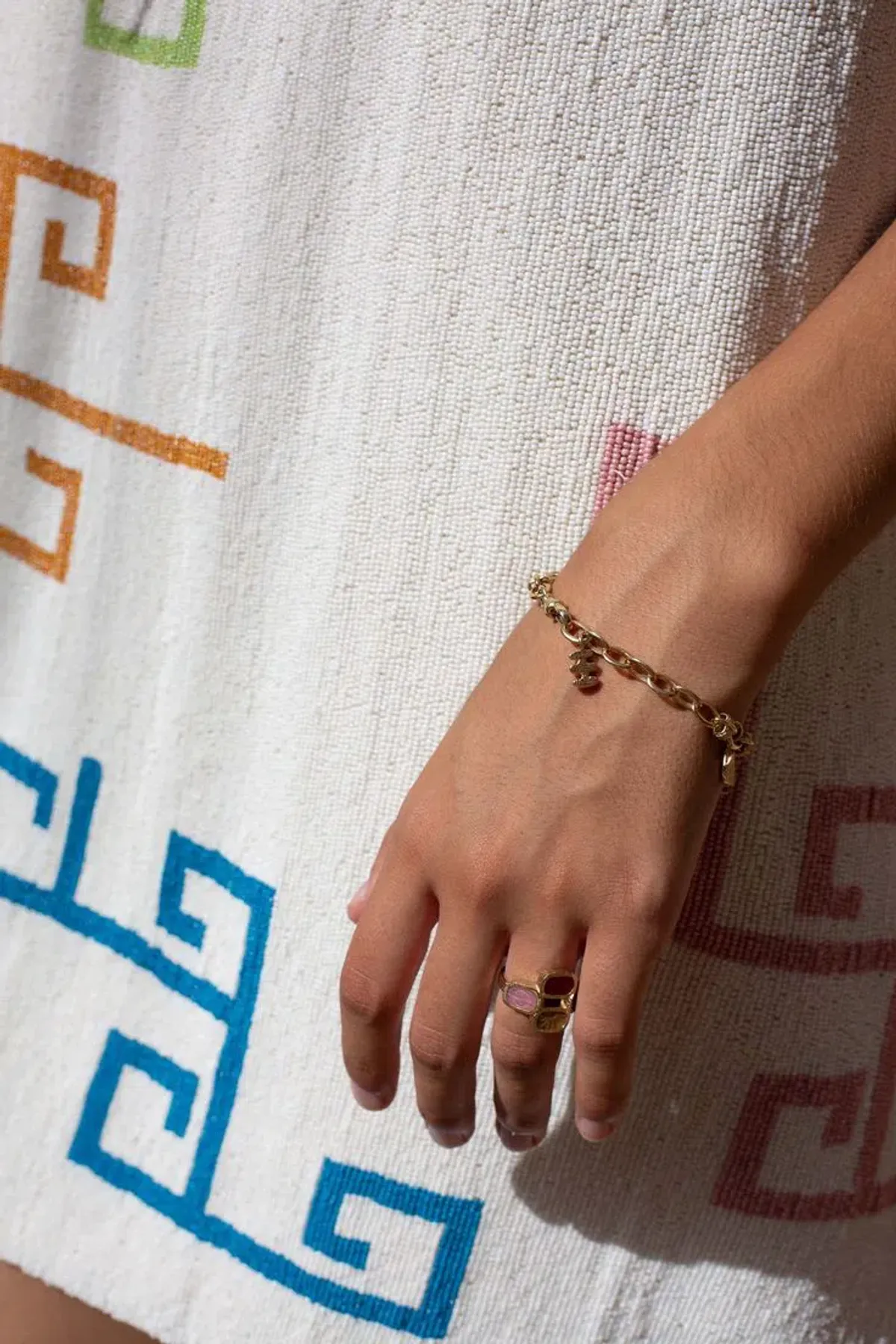 Lucy Folk Eos Beaded Swing Mini Dress with Belt Ecru Cream Size M / AU 10 - Image 7