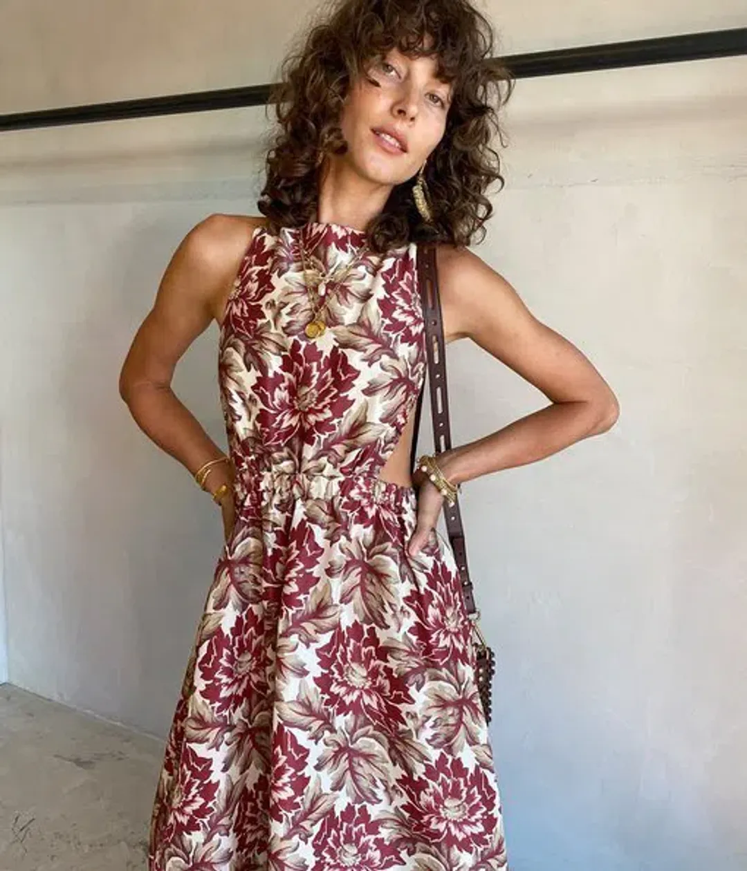 Sir the Label Valetta Cross Back Dress Floral Size AU 8 for rent on The Volte - main image