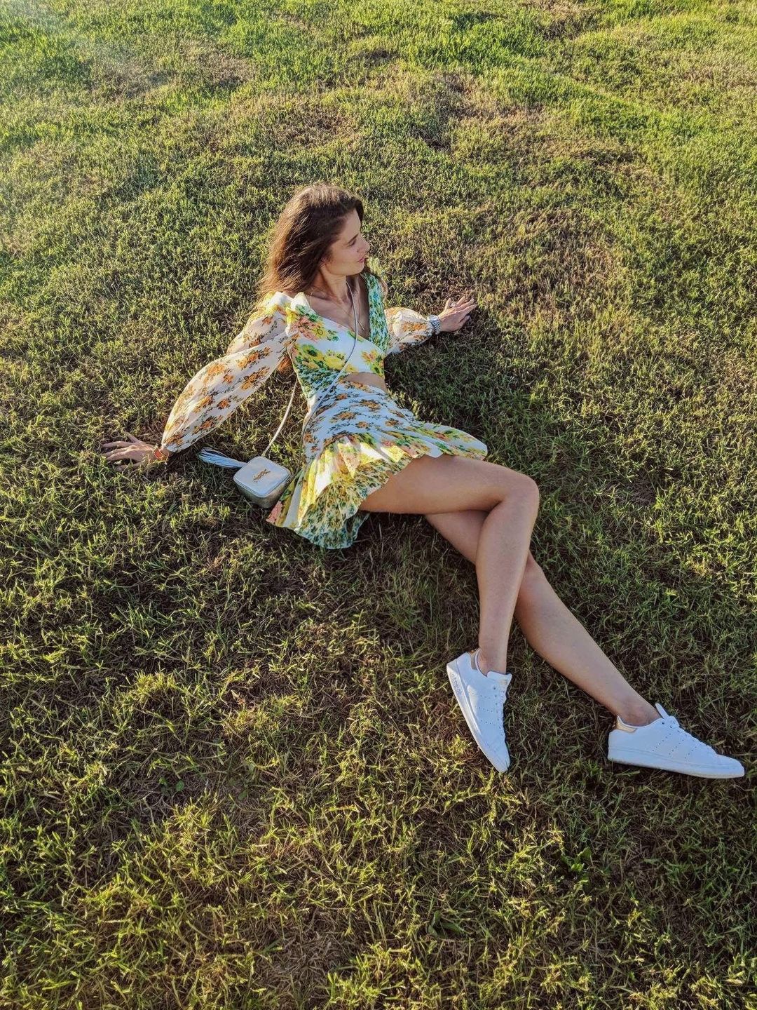 Zimmermann  Golden Surfer Mini Dress Spliced Size 0 / AU 8 for rent on The Volte - main image