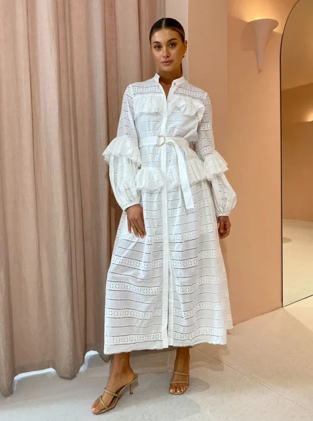 Acler  Valentine Dress Ivory Size 12  for rent on The Volte - main image