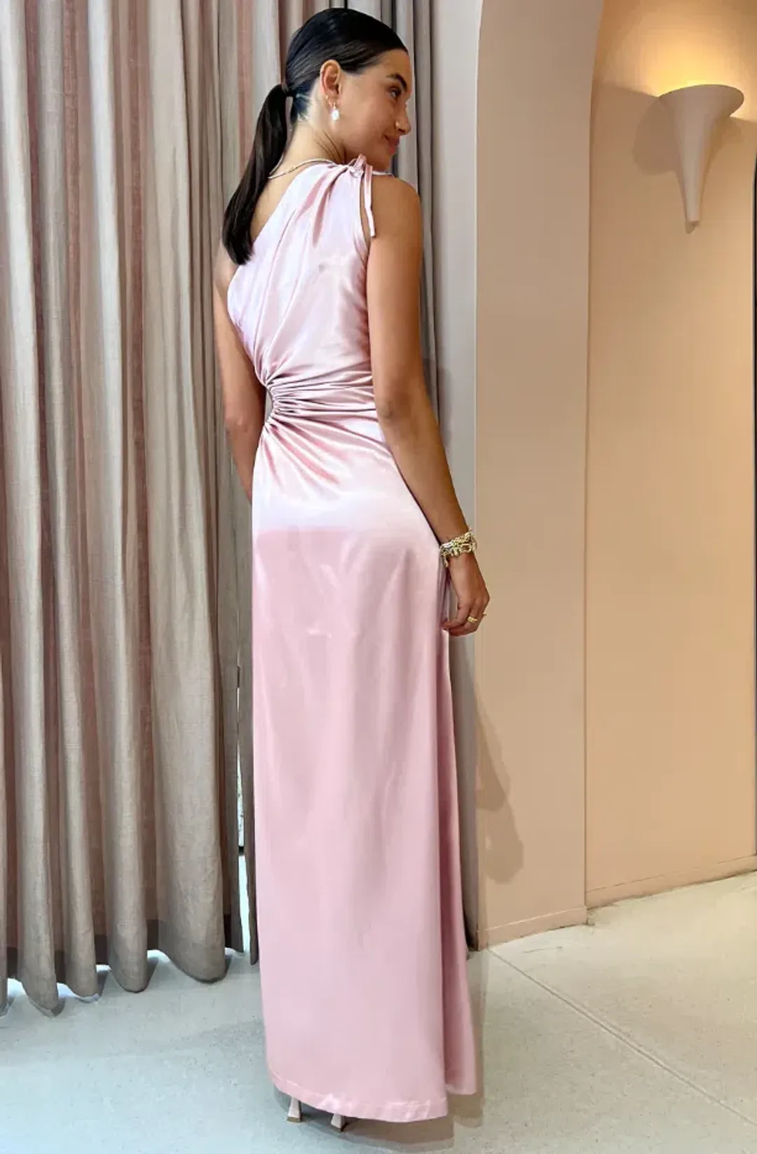 Sonya Moda Nour Blush Maxi Dress Dusty Rose Size 12 for rent on The Volte - main image