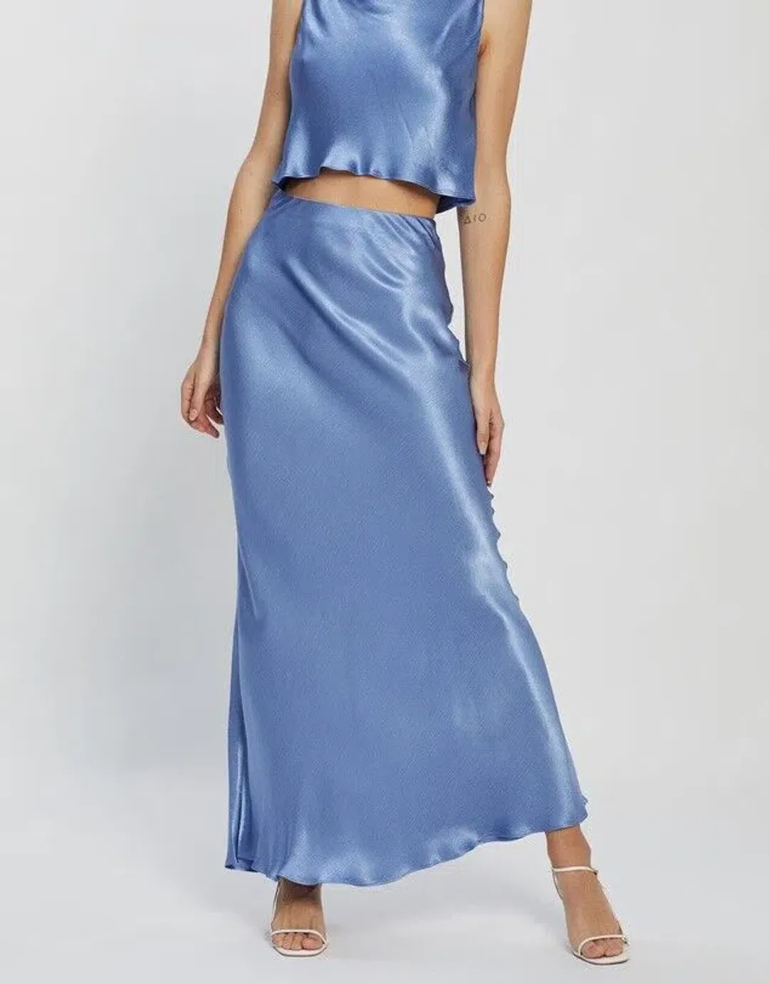 Bec & Bridge Delphine Top and Skirt Set in Cornflower Blue Size 14 for rent on The Volte - main image