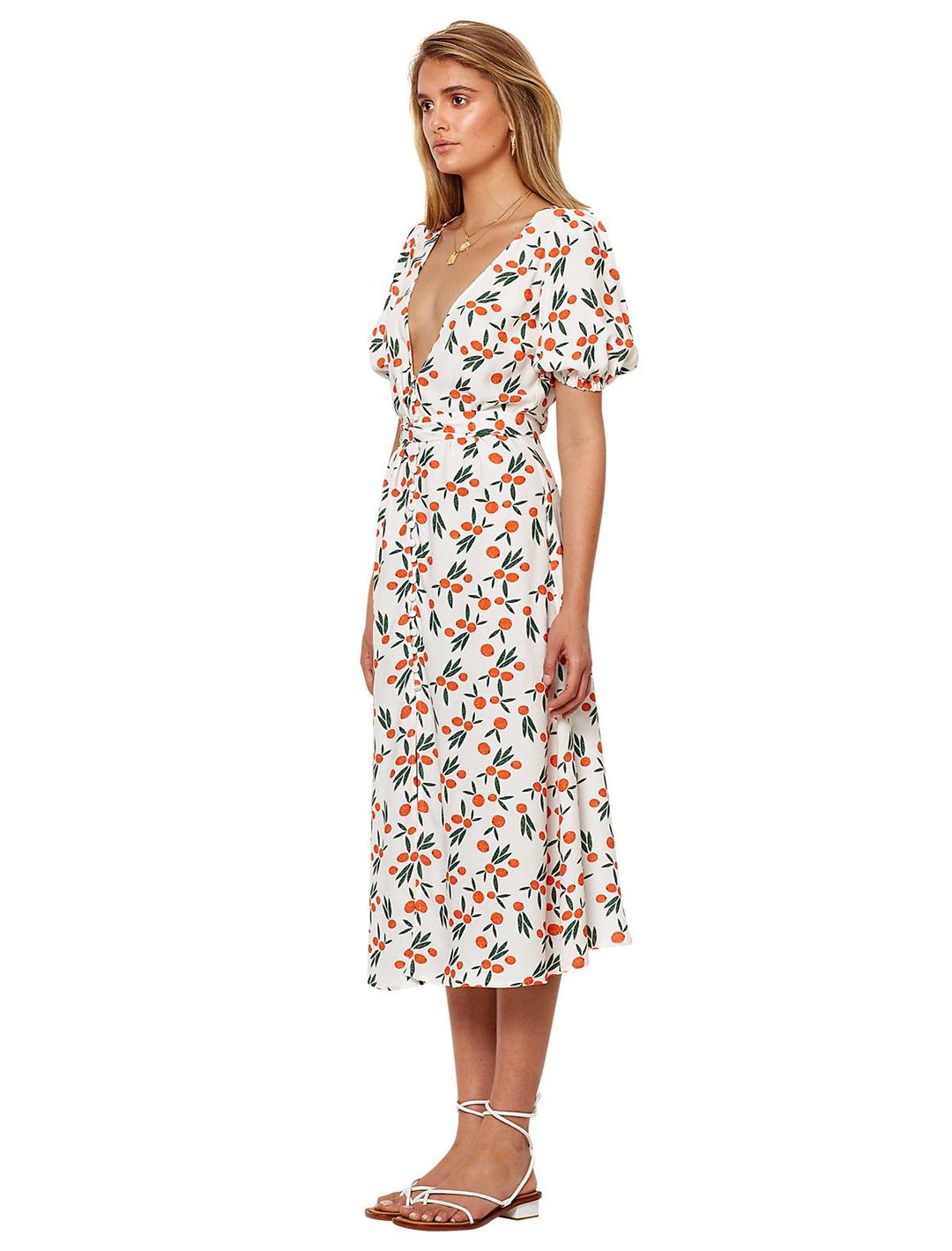 Bec & Bridge Orangina Midi Dress Print Size 8 for rent on The Volte - main image