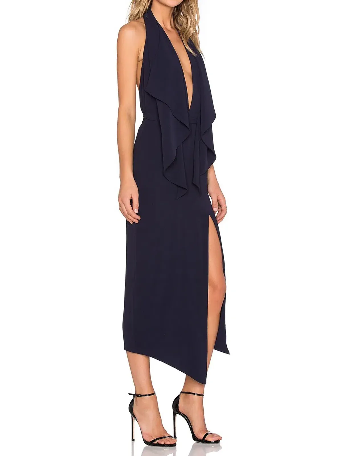 MISHA Lorena Midi Dress in Navy Size 12/L - Image 1