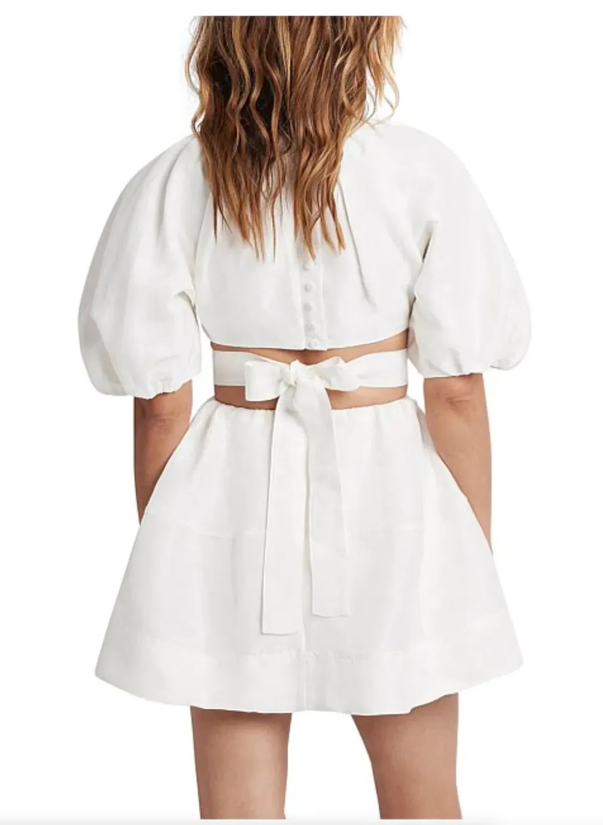 Aje Psychedelia Cut Out Mini Dress White Size 4 / XXS - Image 3