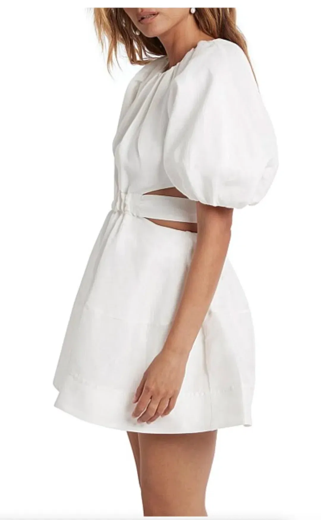 Aje Psychedelia Cut Out Mini Dress White Size 4 / XXS for rent on The Volte - main image