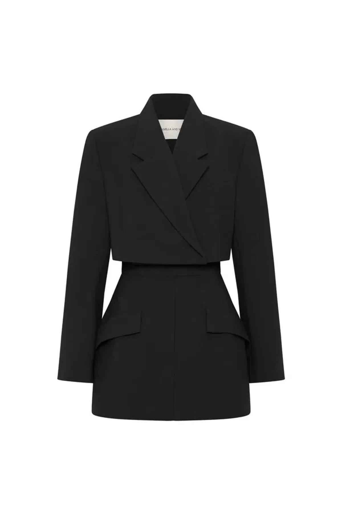 Camilla and Marc Camellia Tailored Cut Out Blazer Mini Dress Black Size 8 - Image 4