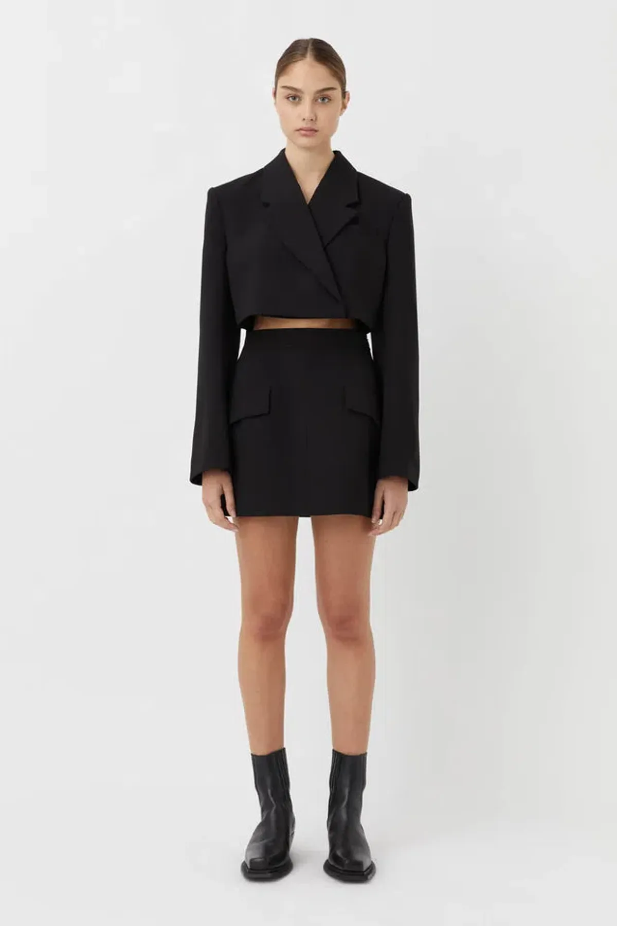 Camilla and Marc Camellia Tailored Cut Out Blazer Mini Dress Black Size 8 - Image 2