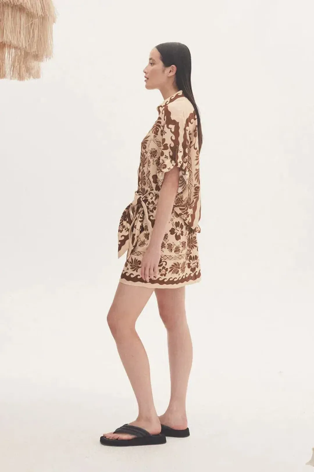 Alemais Tropics Shirt and Sarong Skirt Set Print Size 10/12 for rent on The Volte - main image