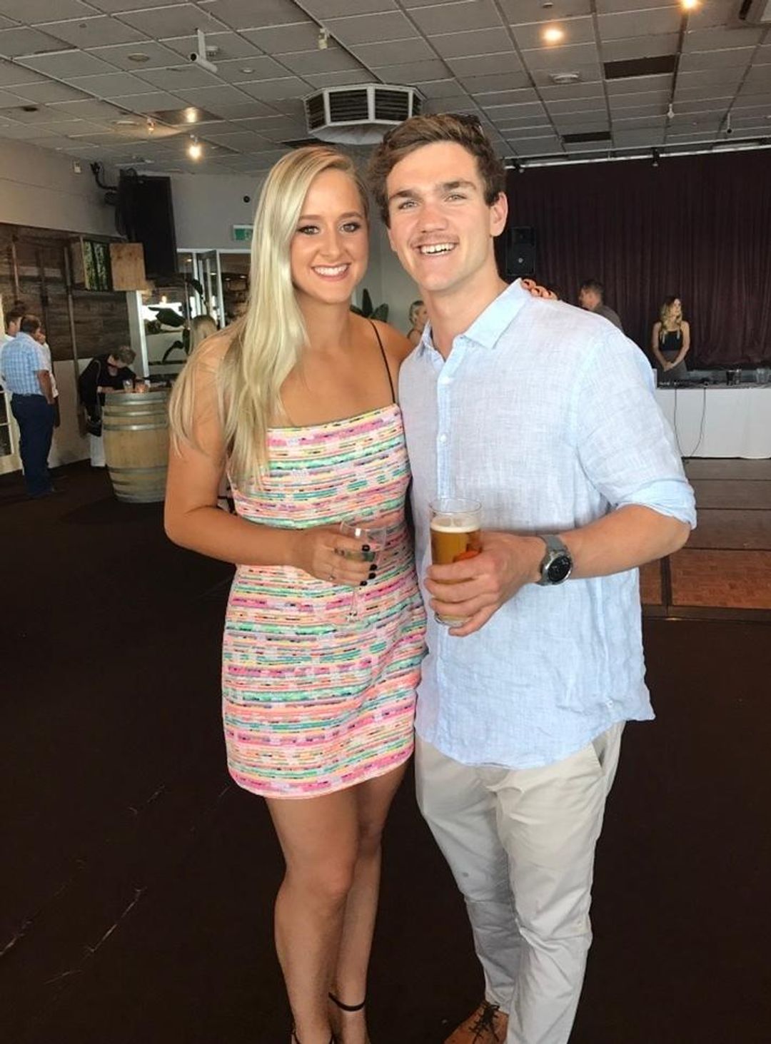 By Johnny Neon Weave Pocket Mini Dress Multi Size 14  for rent on The Volte - main image