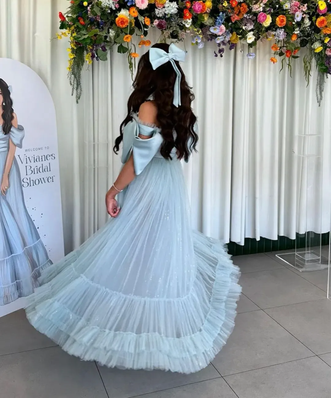 Bilal El Dana Gown Blue Size 8 for rent on The Volte - main image