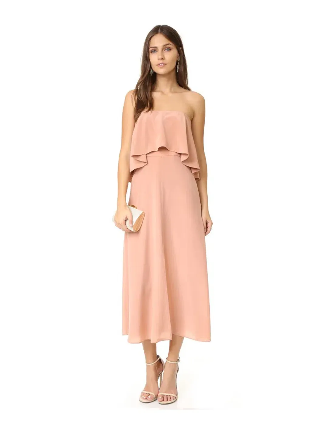 Zimmerman Strapless Flounce Dress Pink Size 3/ AU 14 for rent on The Volte - main image