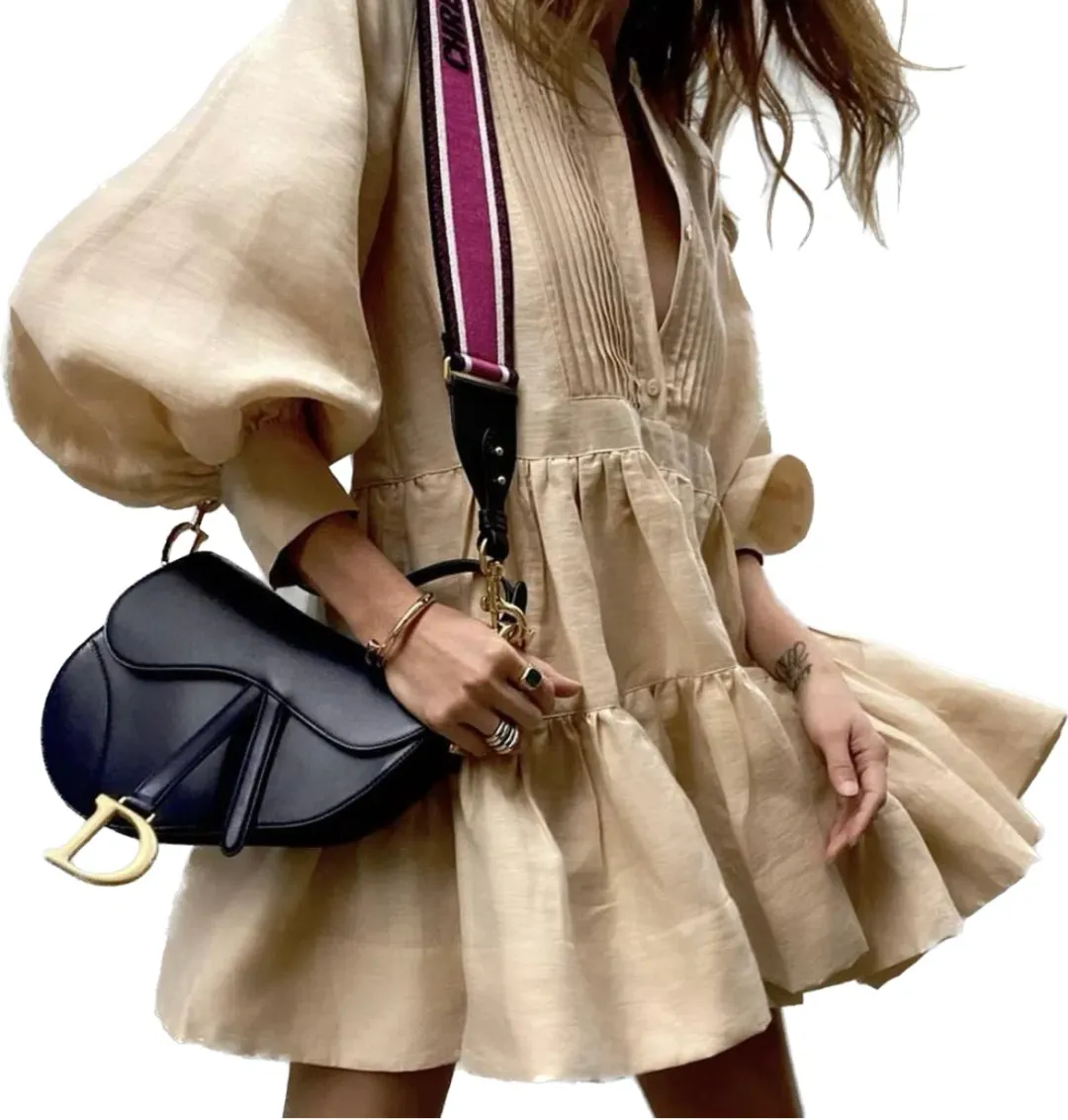 Shona Joy The Savoye Tuxedo Mini Dress Biscuit Size 6 for rent on The Volte - main image