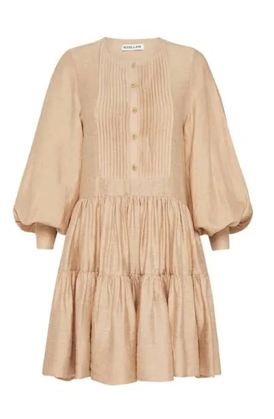 Shona Joy The Savoye Tuxedo Mini Dress Biscuit Size 6 for rent on The Volte - main image