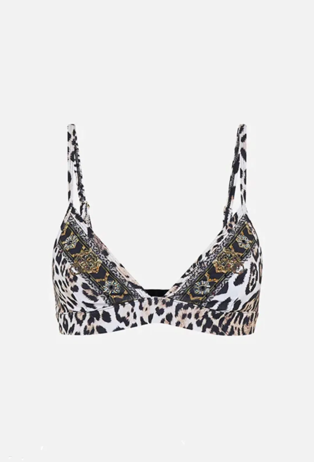 Camilla Jersey Turtleneck Tame My Tiger Black with Camilla Cool For Cats Soft Bra & Camilla Full Length Flared Pant Tame My Tiger (L / AU14) for rent on The Volte - main image