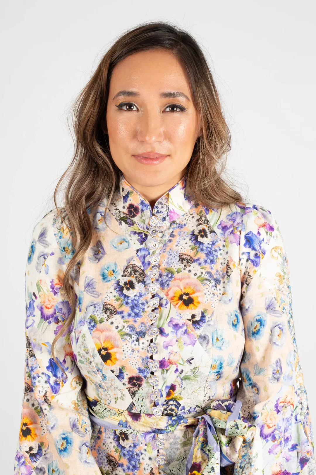 Zimmermann Tama Belted Mini Dress Diamond Splice Floral Size 0 / AU 8 for rent on The Volte - main image