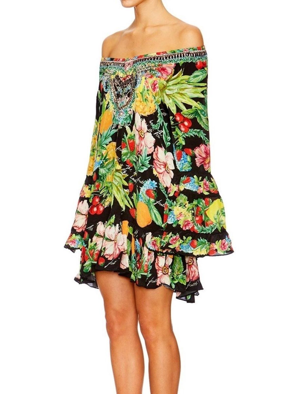 Camilla Call Me Carmen A Line Frill Dress Size 8 - Image 4