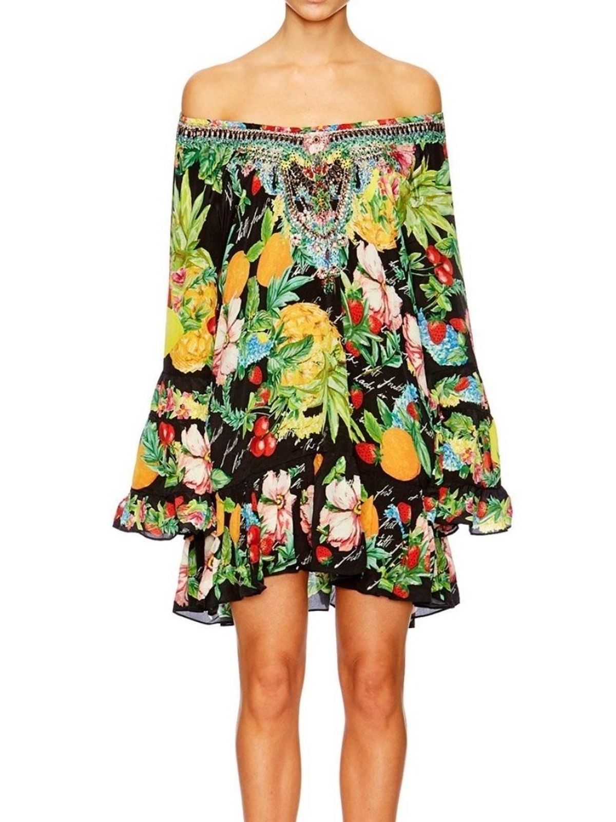 Camilla Call Me Carmen A Line Frill Dress Size 8 - Image 1