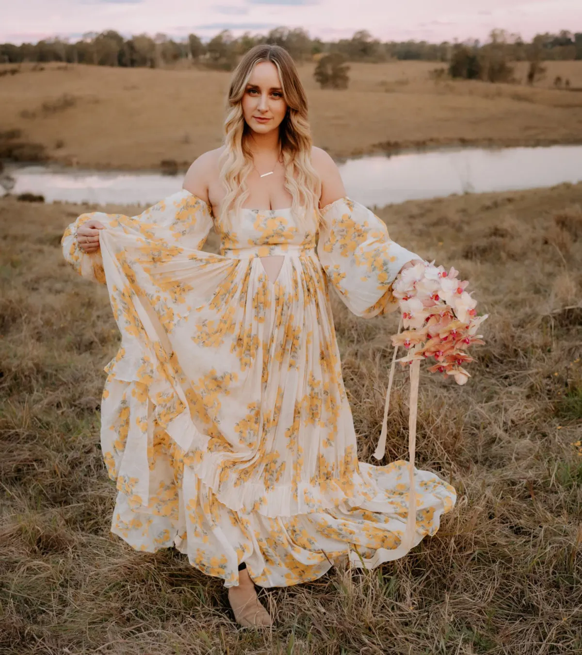 Rooh Collective Poppy Zephyr Maxi Dress Floral Size M/AU 10 - Image 4