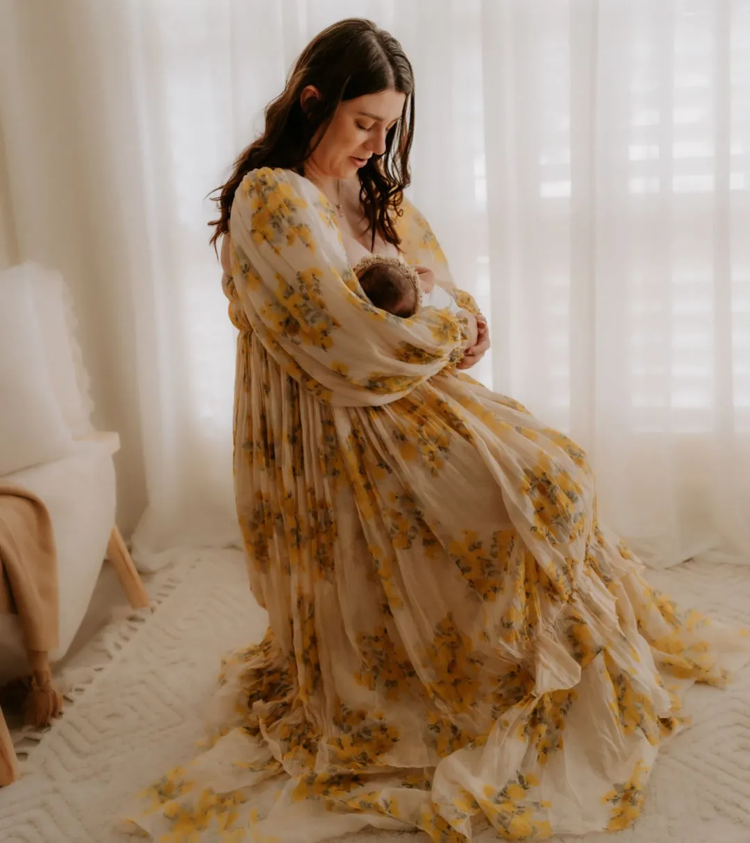 Rooh Collective Poppy Zephyr Maxi Dress Floral Size M/AU 10 for rent on The Volte - main image