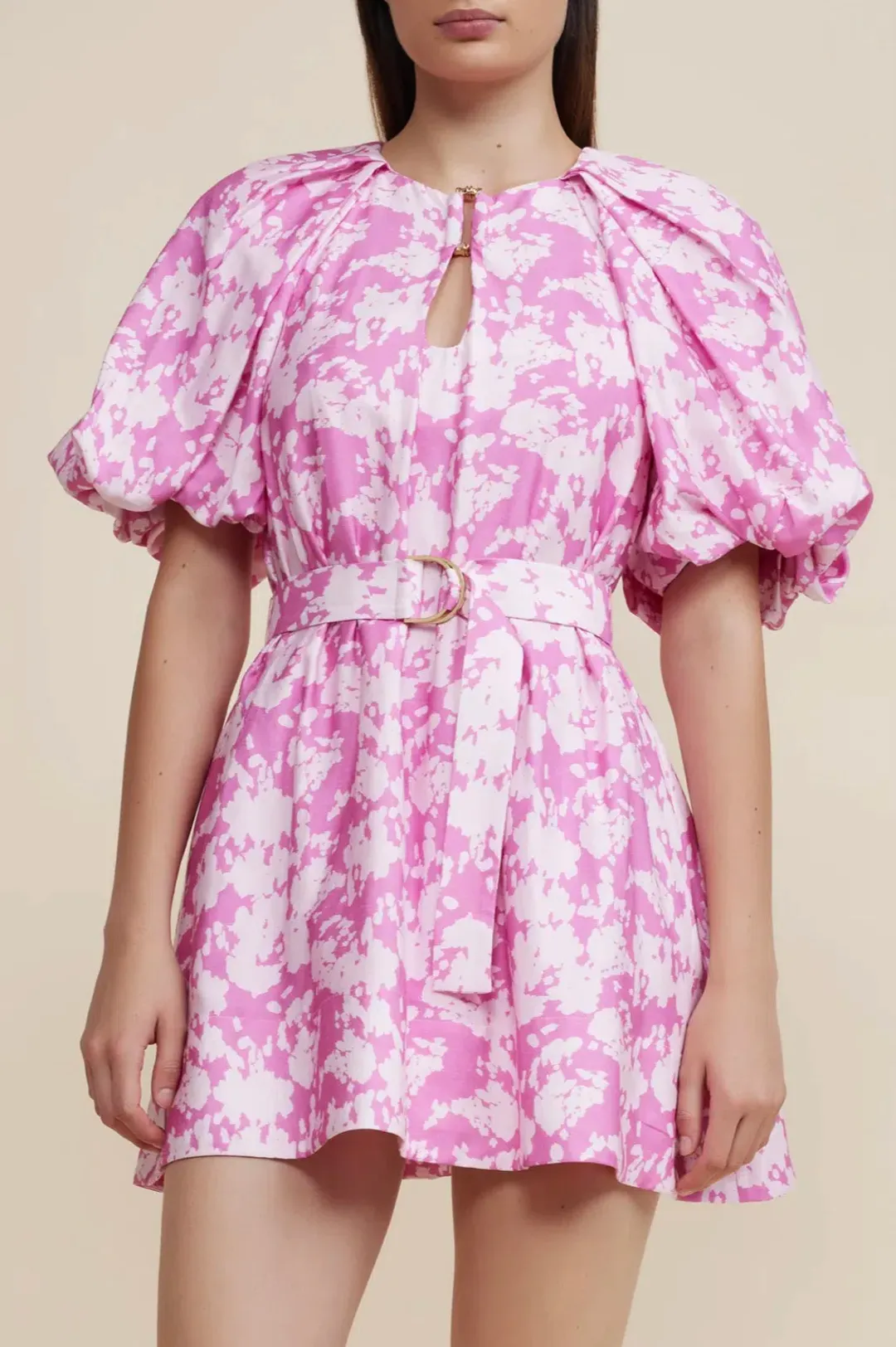 Acler Rossmore Dress in Violet Jungle Size 8 for rent on The Volte - main image