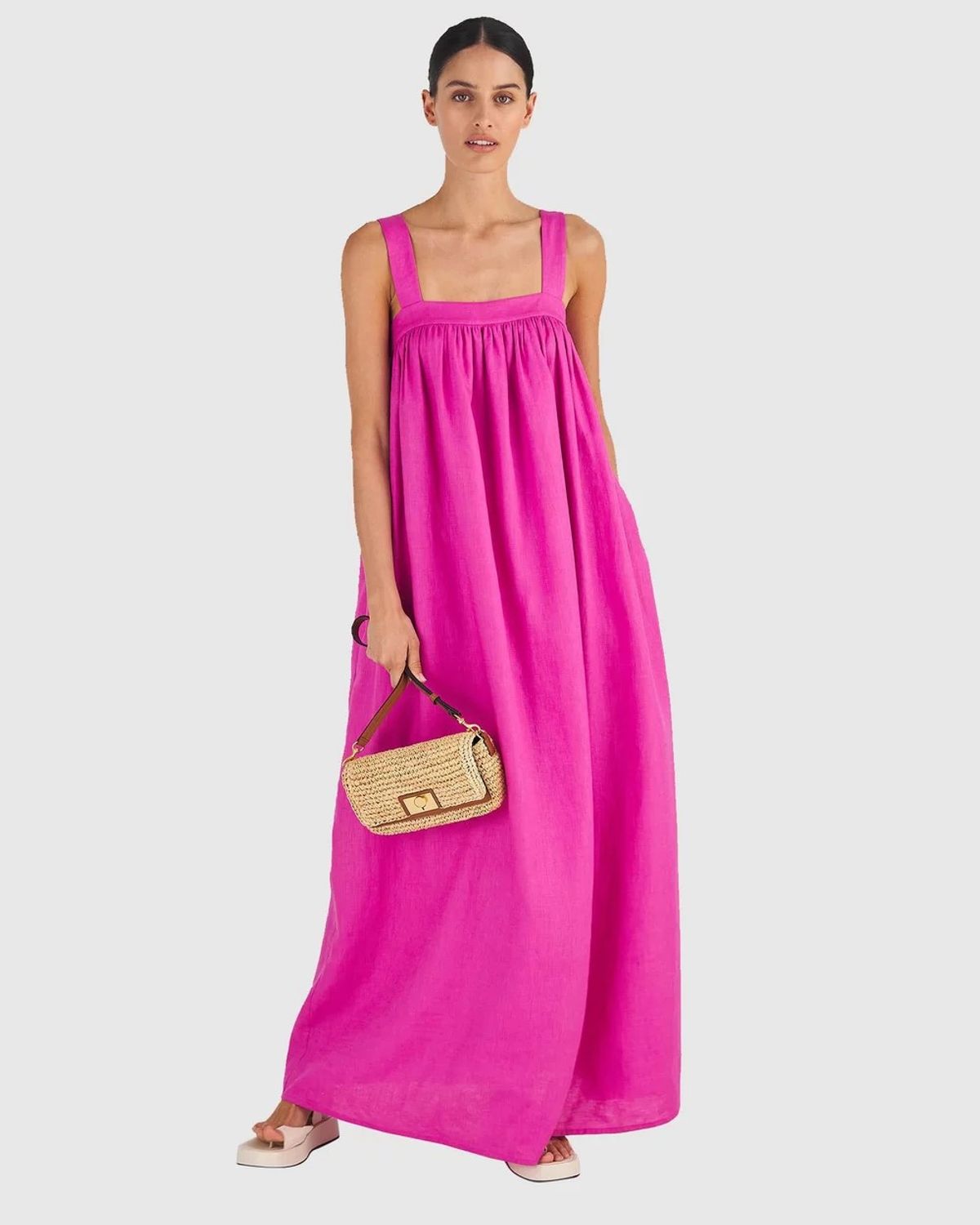 Oroton Bow Detail Sundress Pink Size AU 12 - Image 1