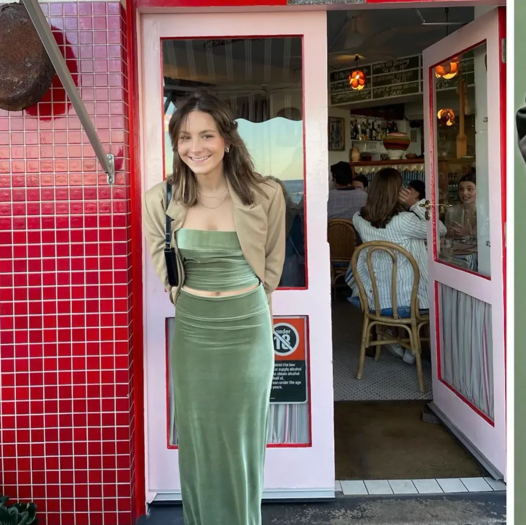 7th And York Olive Camryn Maxi Set Green Size S / AU 8 for rent on The Volte - main image