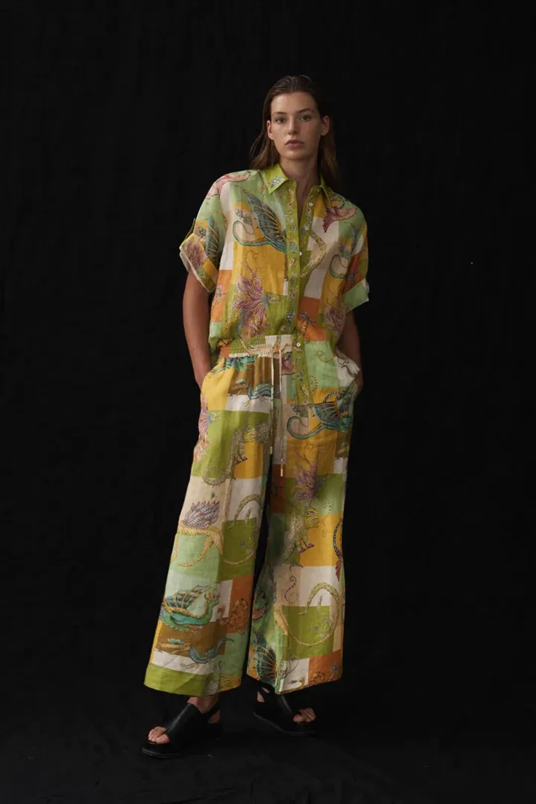Alemais Jerome Shirt And Pant Set Multi Size AU 10 for rent on The Volte - main image