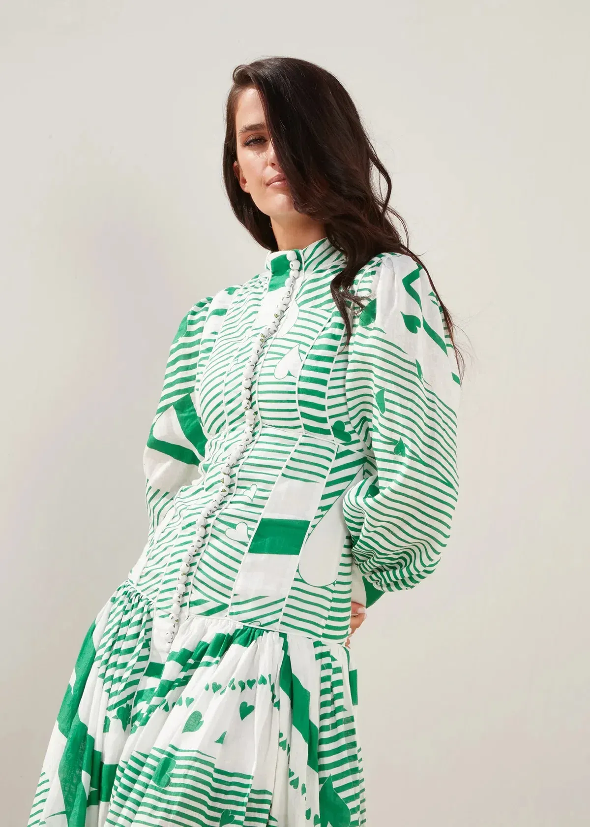 Mackenzie Mode Button Me Up Maxi Dress Green With Envy Size 14 - Image 2