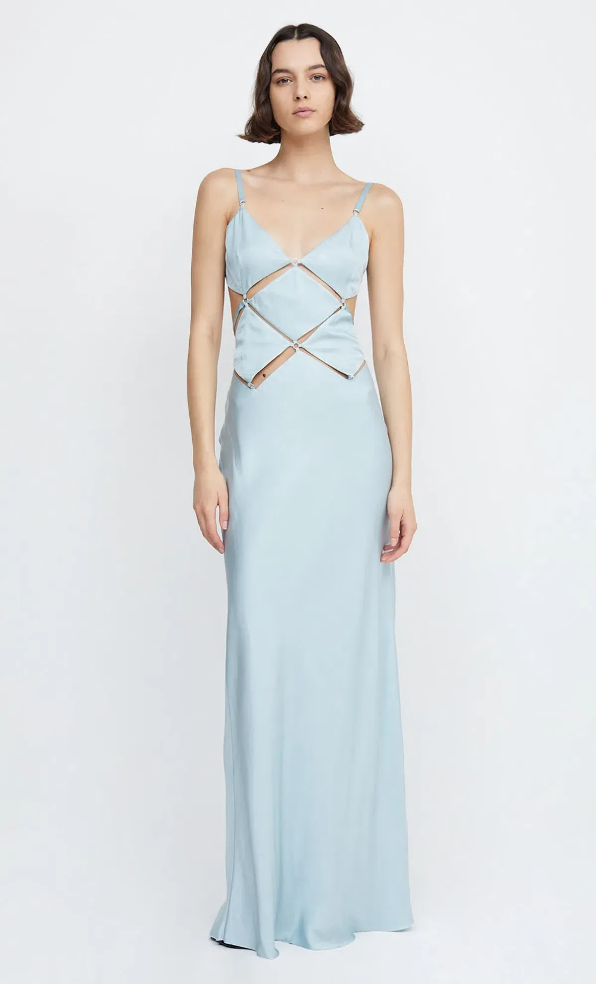 Bec & Bridge Diamond Strap Maxi Dress in Cloud Blue Size 8 - Image 6