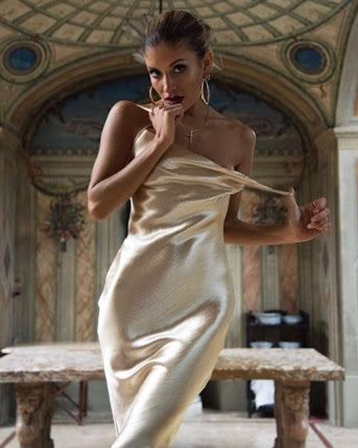 Rat & Boa Sofia Midi Dress Gold Size 12  - Image 3