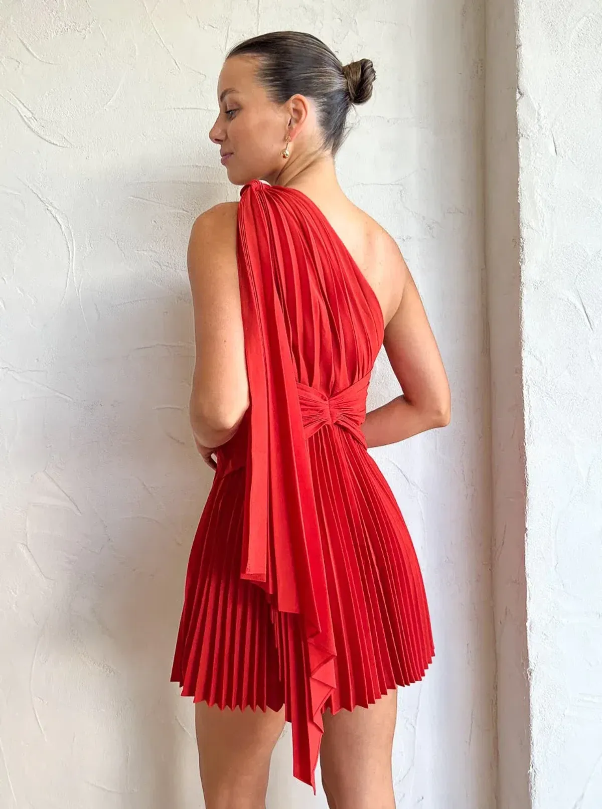 Acler Luton Dress In Scarlet Red Size AU 12 - Image 5