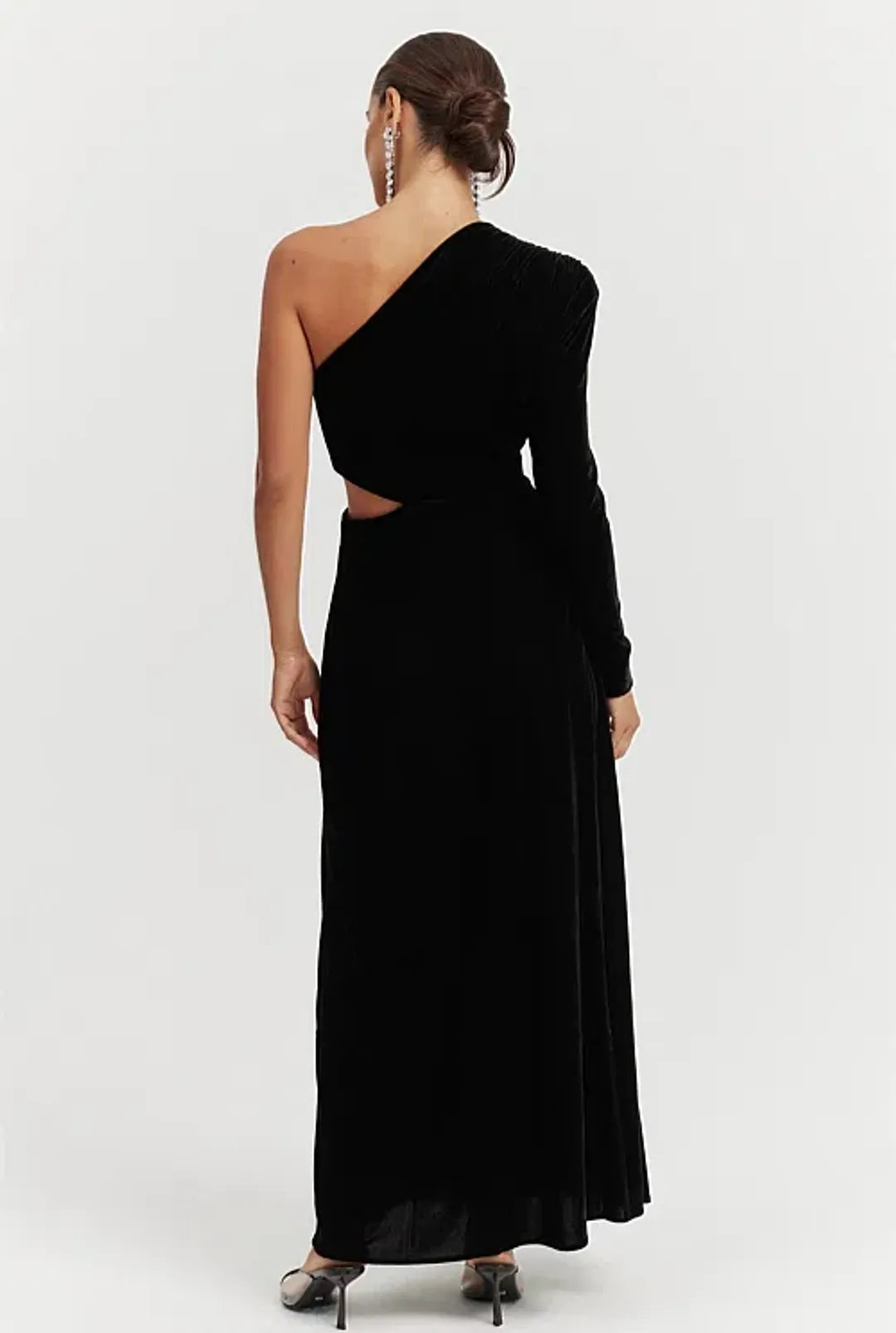 Country Road Velvet Column Dress Black Size AU 16 for rent on The Volte - main image