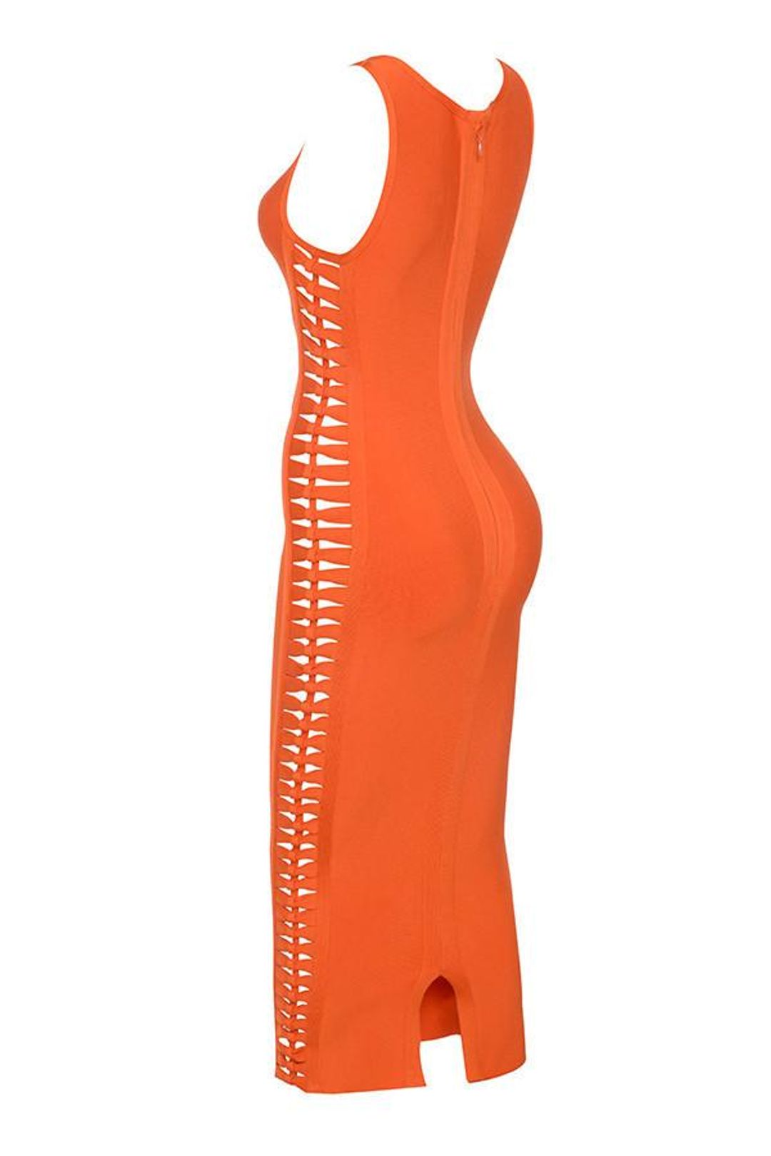 House of CB Martinique Midi Dress Orange Size 8 for rent on The Volte - main image