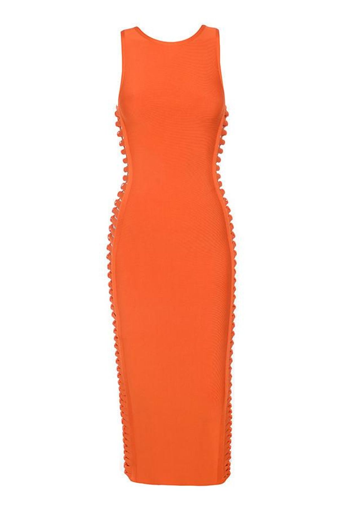 House of CB Martinique Midi Dress Orange Size 8 for rent on The Volte - main image