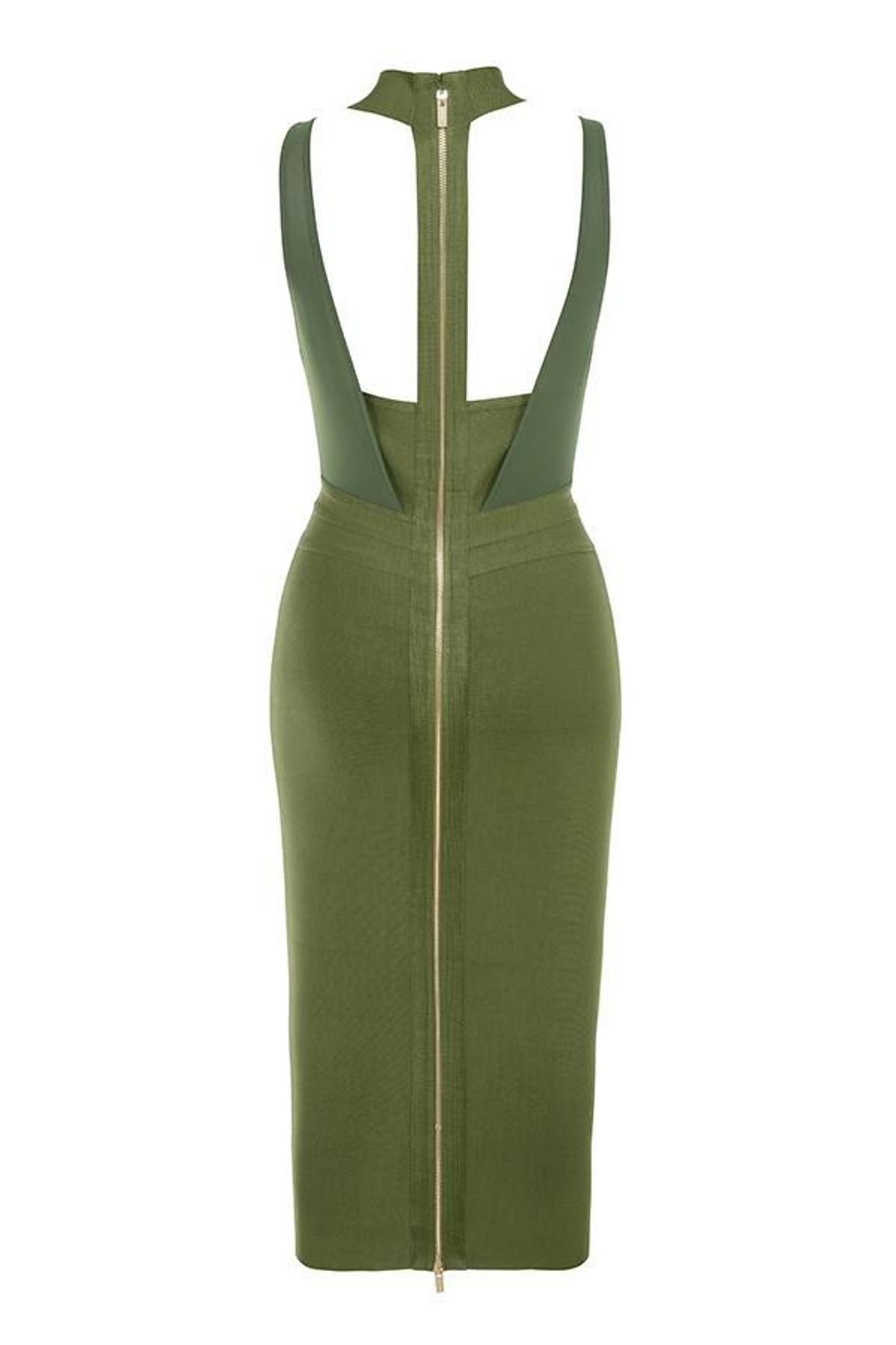 House of CB Caruso Midi Dress Green Size 8 - Image 5