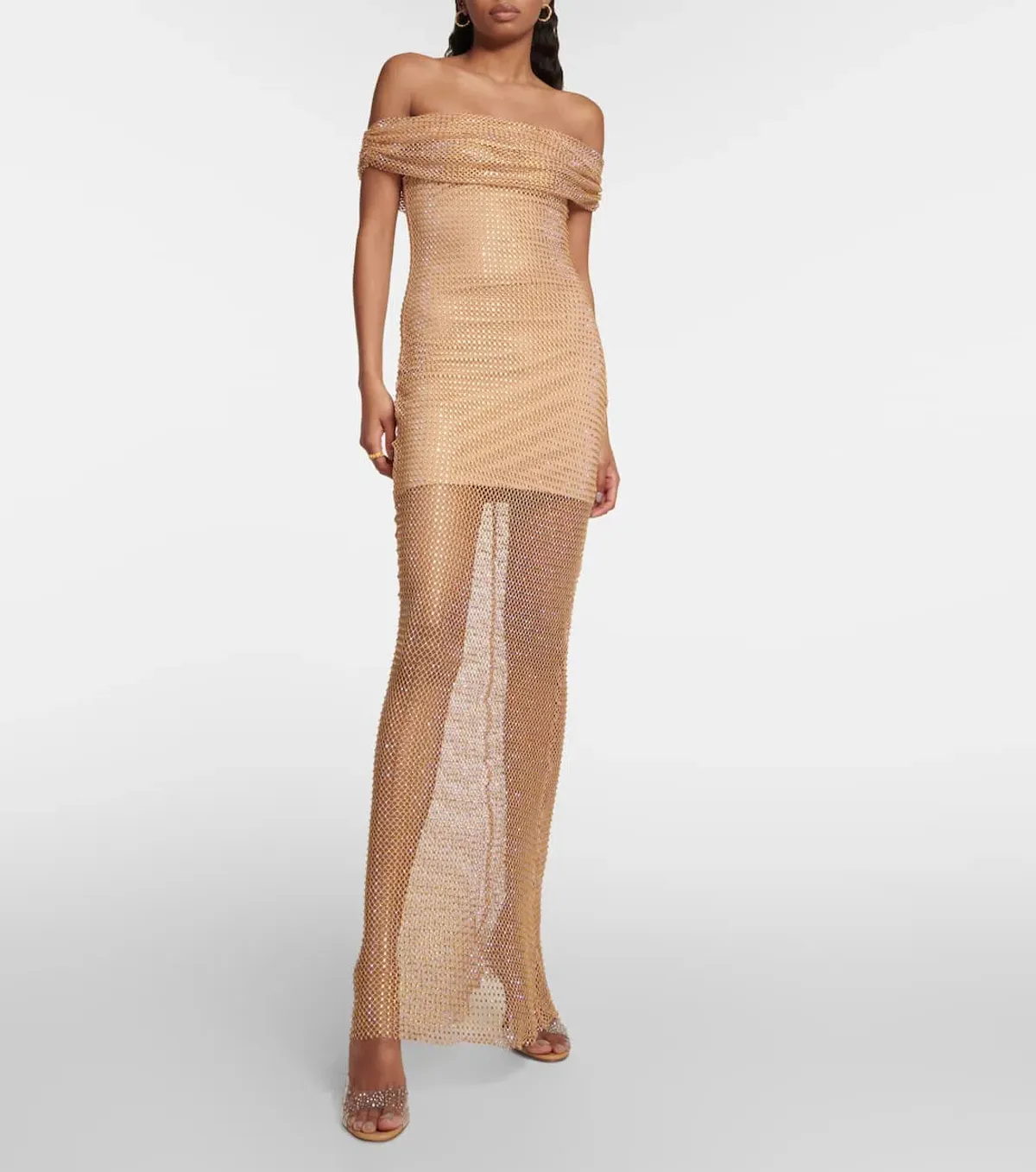 Self-portrait Rhinestone-embellished Maxi Dress Size 6 - Image 5