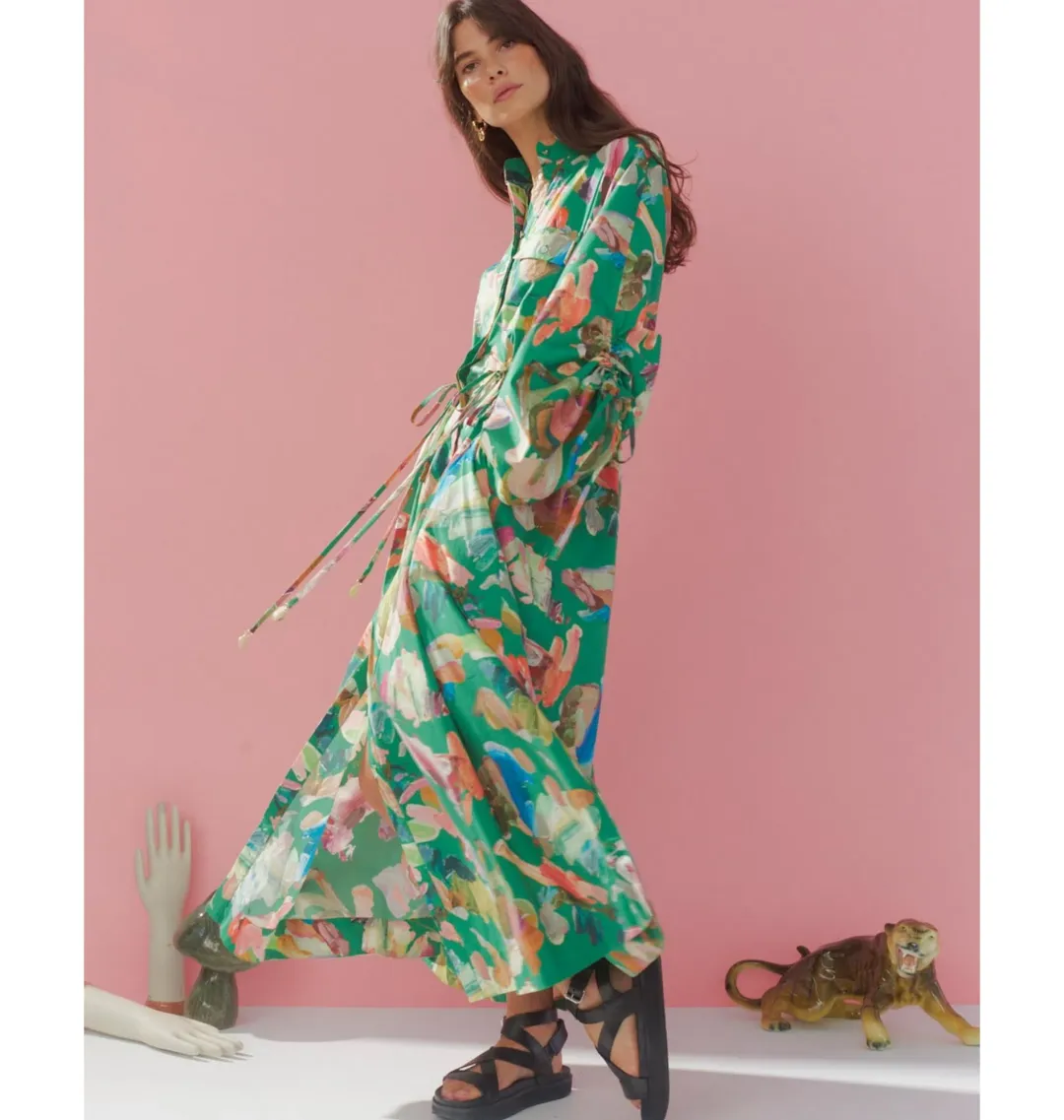 Alemais Arlo Shirtdress Green Size M / AU 10 for rent on The Volte - main image