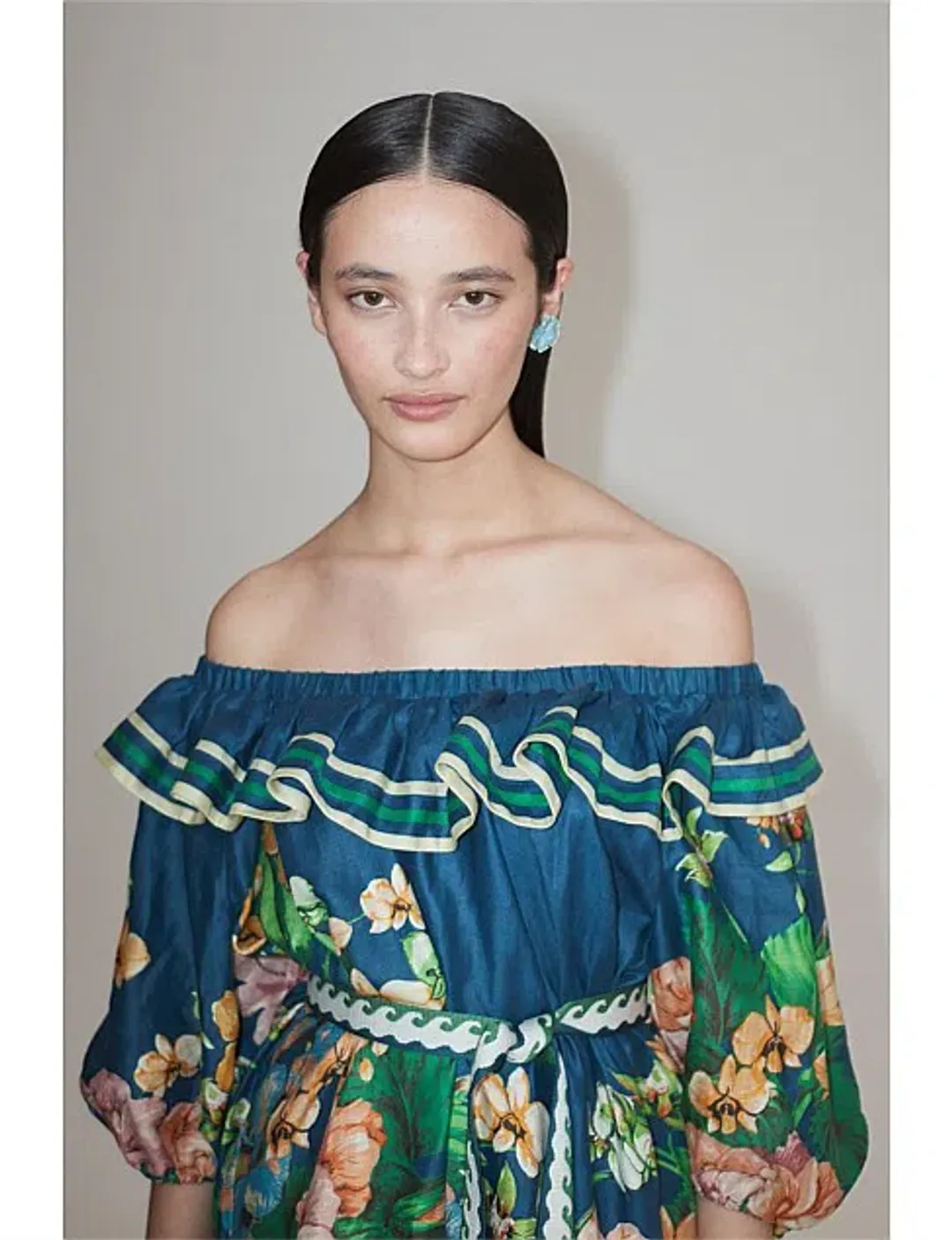 Alémais Lyla Frill Neck Mini Dress Floral Size 8  for rent on The Volte - main image