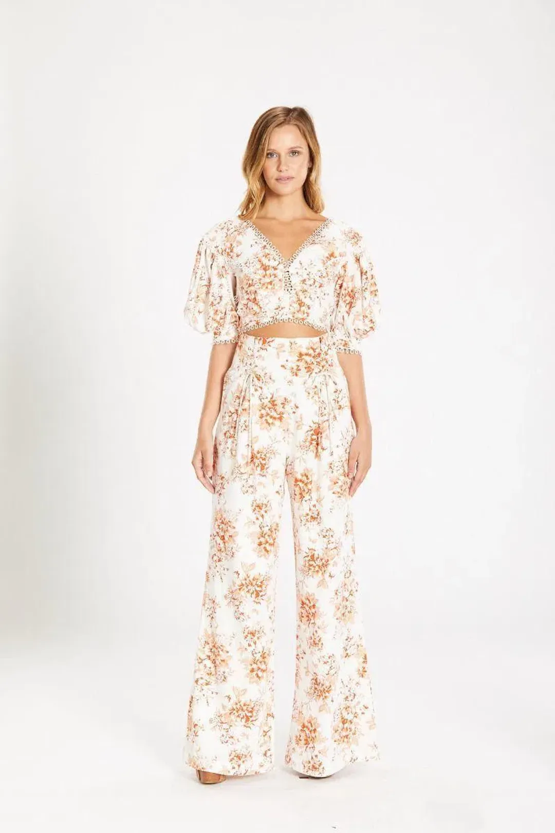 Mackenzie Mode Bordeaux Set Floral Size 12 for rent on The Volte - main image