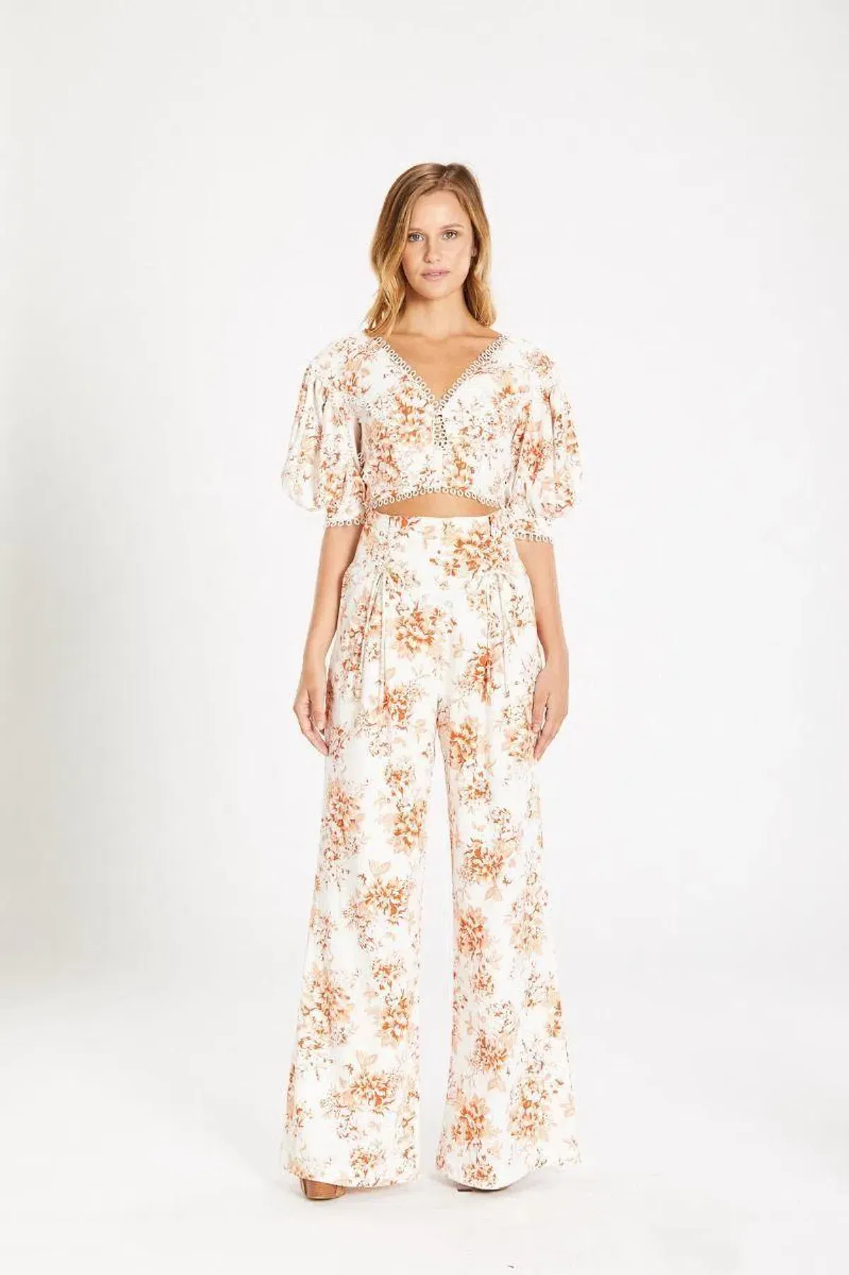 Mackenzie Mode Bordeaux Set Floral Size 12 - Image 1