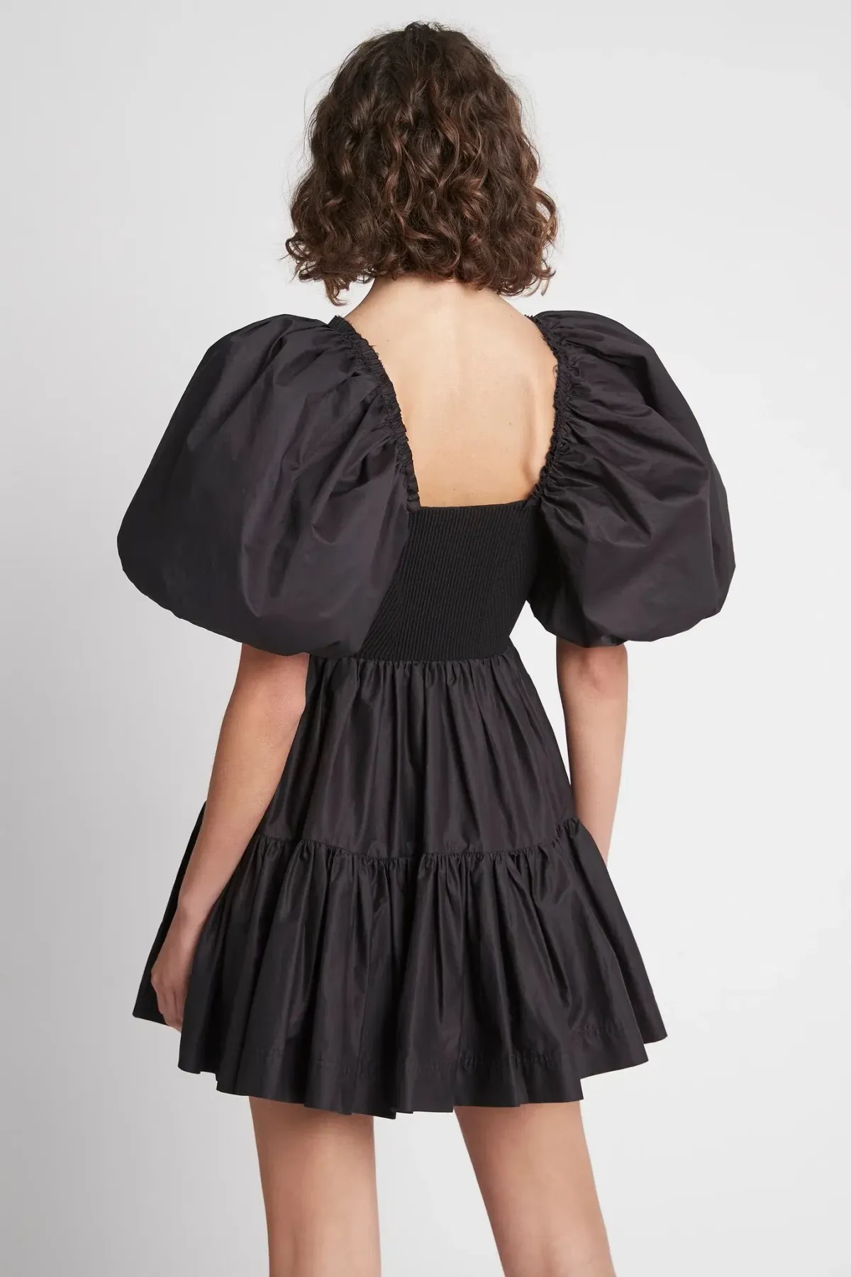  Aje Casa Puff Sleeve Mini Dress Black Size 6 - Image 2