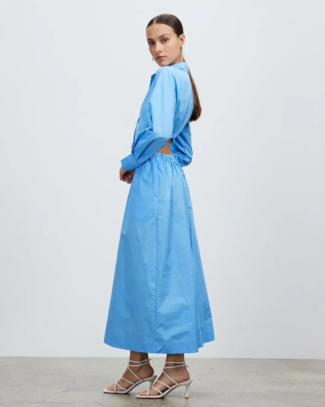 Lover Bastian Shirt Dress Blue Size AU 8/10 for rent on The Volte - main image