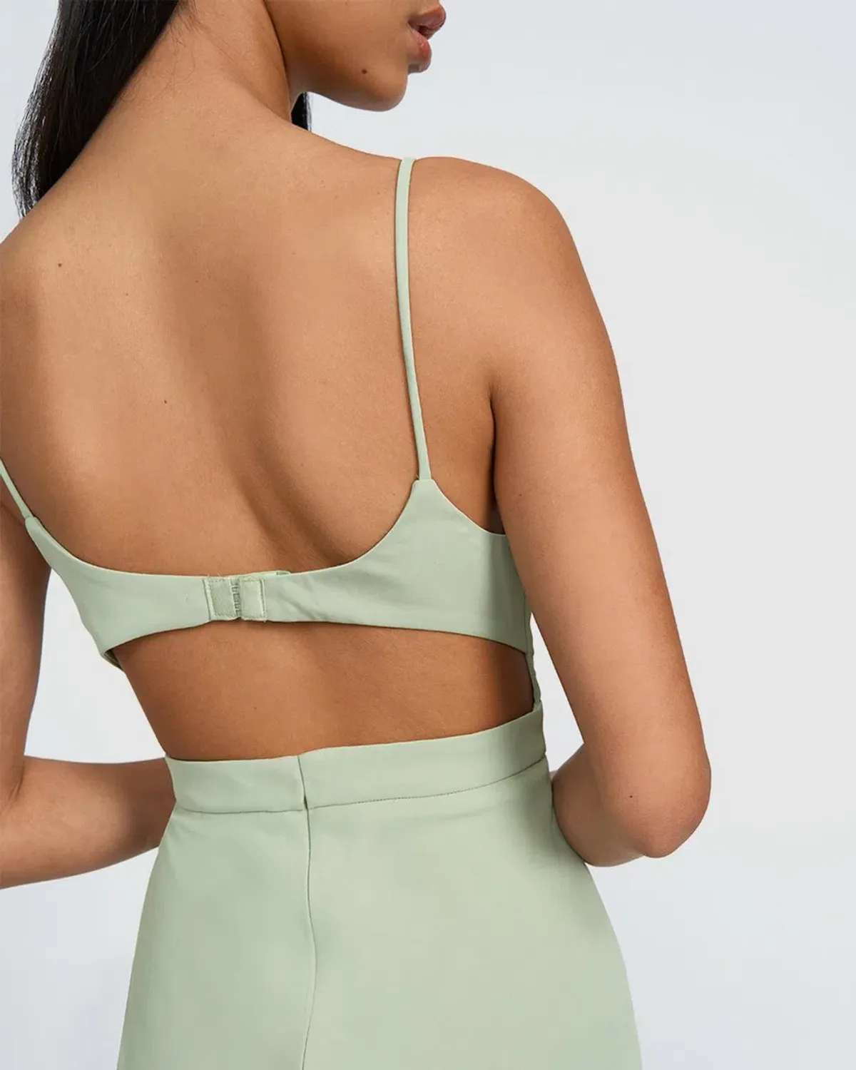 By Johnny Callia Wire Midi Dress Artichoke Green Size AU 14 - Image 3